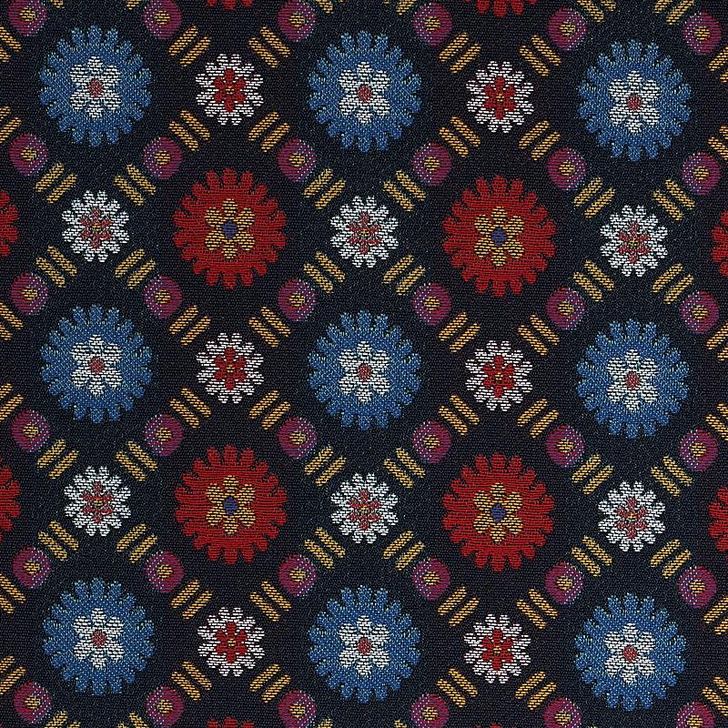 Schumacher Larissa Navy Fabric