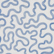 Schumacher Riley Embroidery Navy On Ivory Fabric