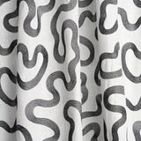 Schumacher Riley Embroidery Black On Ivory Fabric