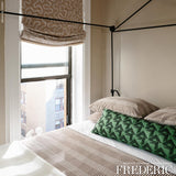 Schumacher Riley Embroidery Ivory On Natural Fabric