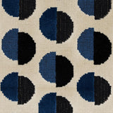 Schumacher Half Moon Velvet Navy Fabric