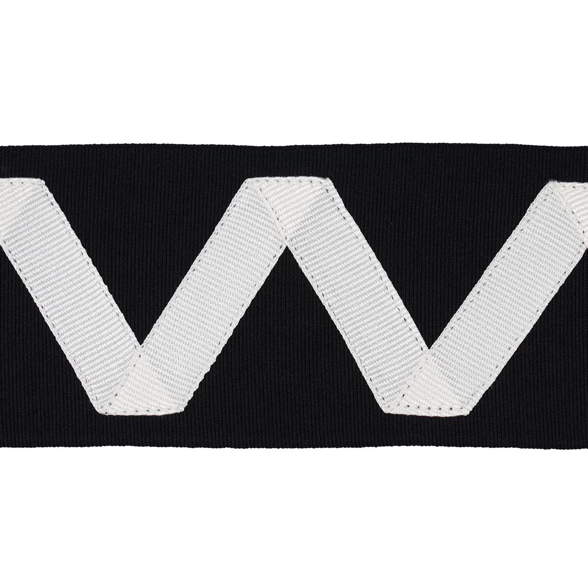 Schumacher Ivory On Black Legere Appliqu Tape