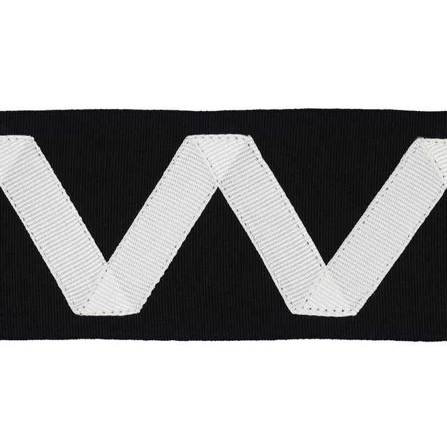 Schumacher Ivory On Black Legere Appliqu Tape