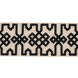 Schumacher Black On Unbleached Knotted Trellis Tape