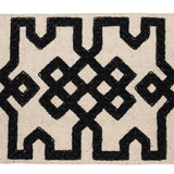 Schumacher Black On Unbleached Knotted Trellis Tape