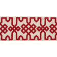 Schumacher Crimson On Unbleached Knotted Trellis Tape