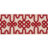 Schumacher Crimson On Unbleached Knotted Trellis Tape