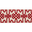 Schumacher Crimson On Unbleached Knotted Trellis Tape