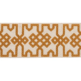 Schumacher Ocher On Unbleached Knotted Trellis Tape