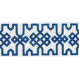 Schumacher Blue On White Knotted Trellis Tape