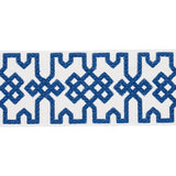 Schumacher Blue On White Knotted Trellis Tape