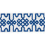 Schumacher Blue On White Knotted Trellis Tape