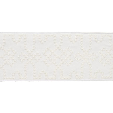 Schumacher White On White Knotted Trellis Tape