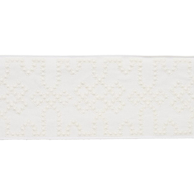 Schumacher White On White Knotted Trellis Tape