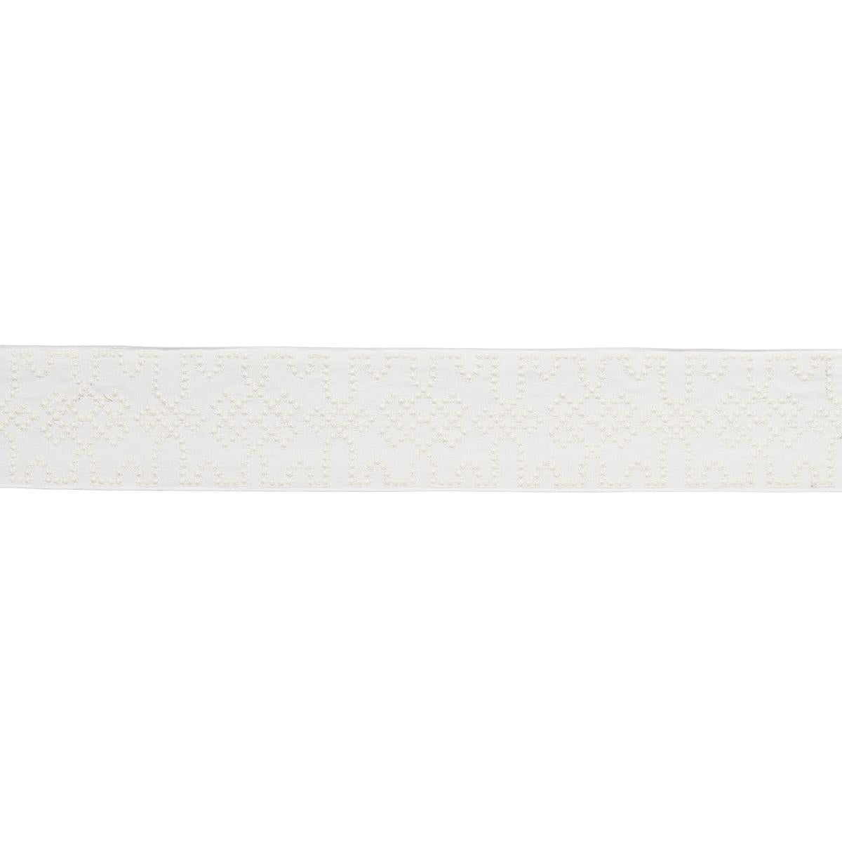 Schumacher White On White Knotted Trellis Tape