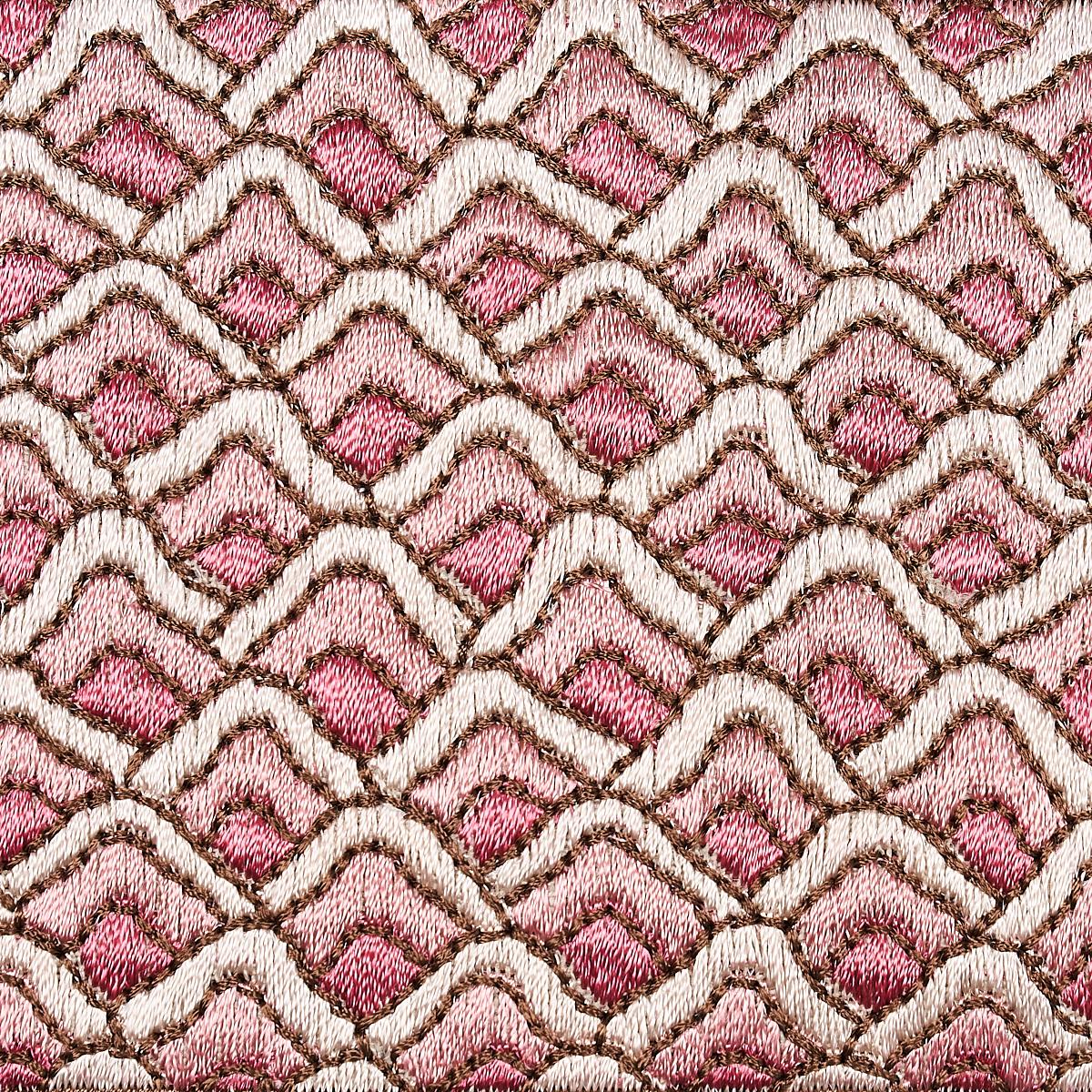 Schumacher Sunrise Embroidery Tape Pink Trim