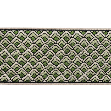 Schumacher Sunrise Embroidery Tape Emerald Trim