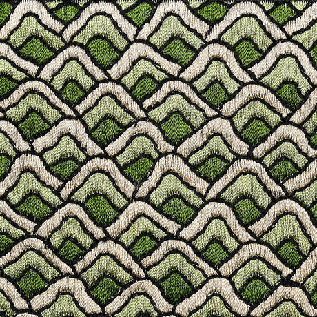 Schumacher Sunrise Embroidery Tape Emerald Trim