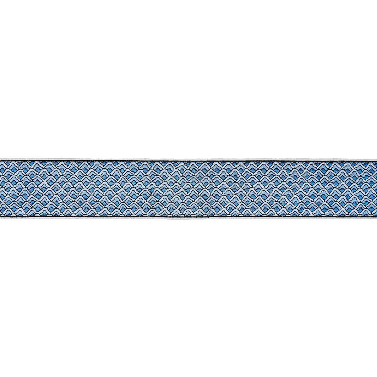Schumacher Sunrise Embroidery Tape Blues Trim