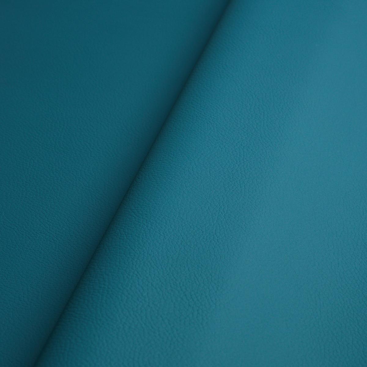 Schumacher Vegan Leather Indoor/Outdoor Peacock Fabric