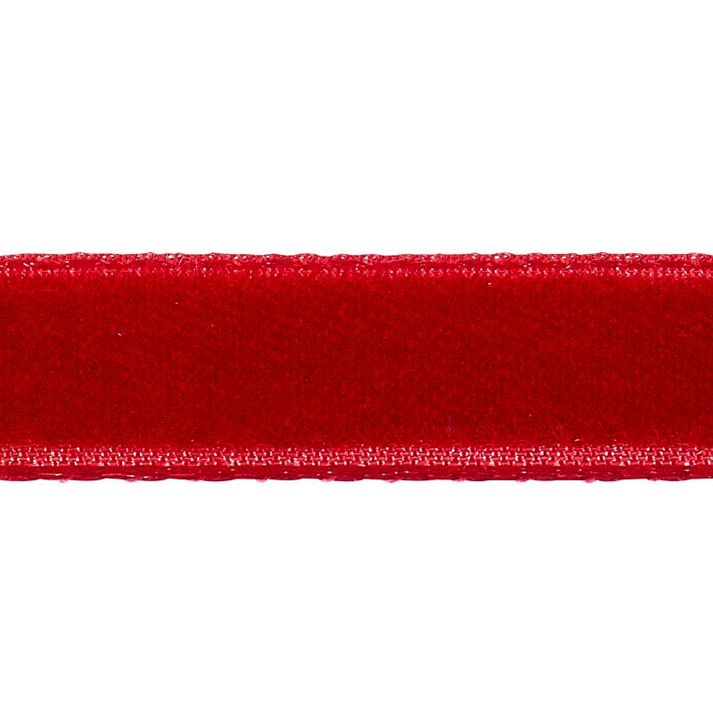 Schumacher Crimson Velvet Tape Narrow