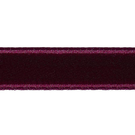 Schumacher Aubergine Velvet Tape Narrow