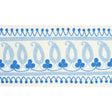 Schumacher Paisley Embroidered Tape Blues Trim
