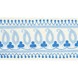 Schumacher Paisley Embroidered Tape Blues Trim