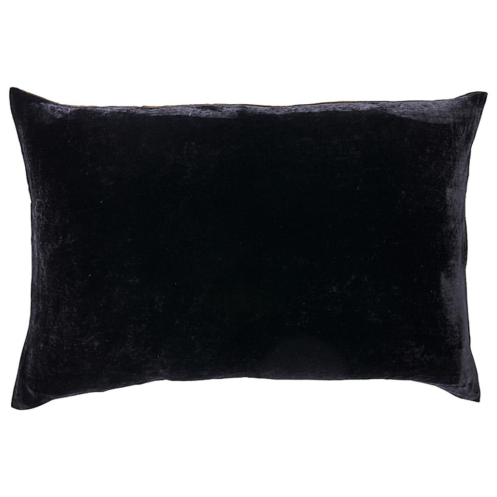 Schumacher Gilded Serpiente Velvet Black 30" x 21" Pillow