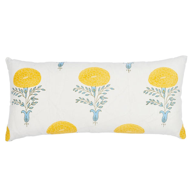 Schumacher Yellow 30" x 14" Marigold Pillow