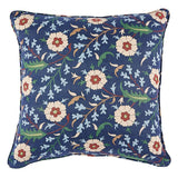 Schumacher Indigo 22" x 22" Floralia Pillow