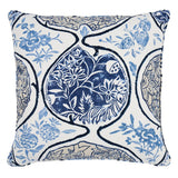 Schumacher Blues 22" x 22" Katsugi Pillow