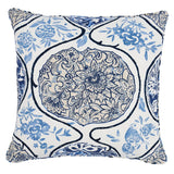Schumacher Blues 22" x 22" Katsugi Pillow