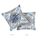 Schumacher Blues 22" x 22" Katsugi Pillow