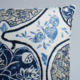 Schumacher Blues 22" x 22" Katsugi Pillow