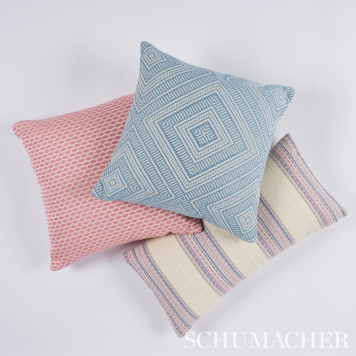 Schumacher Tortola Indoor/Outdoor Sky 22" x 22" Pillow