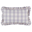 Schumacher Lilac 20" x 14" Camden Cotton Check Pillow