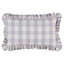 Schumacher Lilac 20" x 14" Camden Cotton Check Pillow