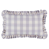 Schumacher Lilac 22" x 14" Camden Cotton Check Pillow