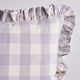Schumacher Lilac 22" x 14" Camden Cotton Check Pillow