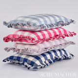 Schumacher Sky 22" x 14" Camden Cotton Check Pillow