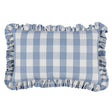 Schumacher Sky 22" x 14" Camden Cotton Check Pillow