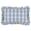 Schumacher Sky 22" x 14" Camden Cotton Check Pillow