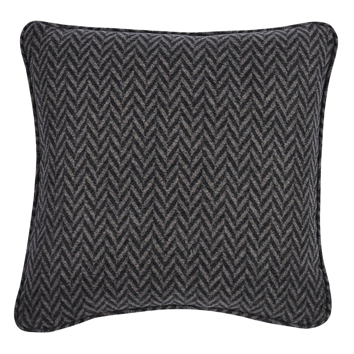Schumacher Charcoal/Nickel 18" x 18" Colorado Pillow