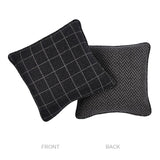 Schumacher Charcoal/Nickel 18" x 18" Colorado Pillow