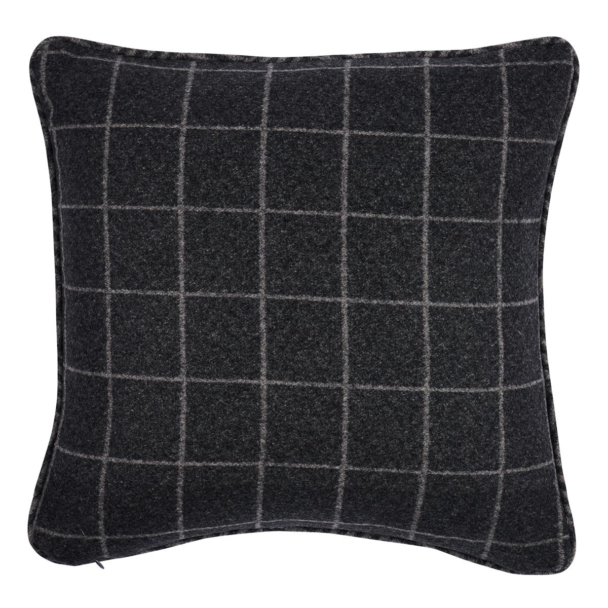 Schumacher Charcoal/Nickel 20" x 20" Colorado Pillow