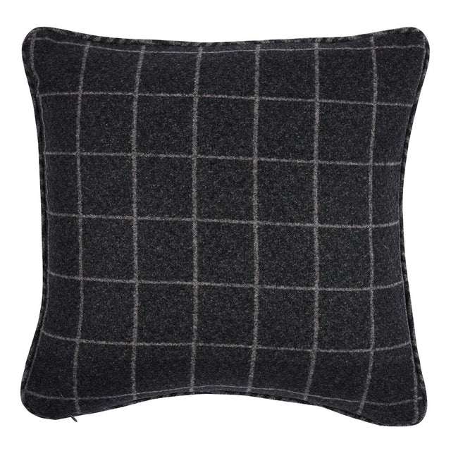 Schumacher Charcoal/Nickel 20" x 20" Colorado Pillow