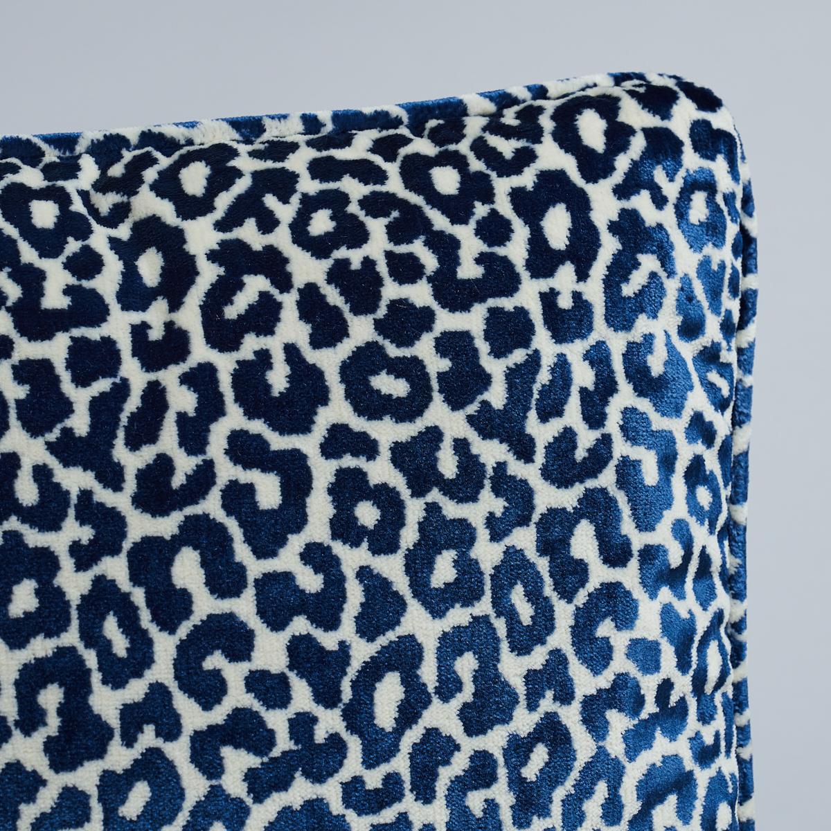 Schumacher Madeleine Velvet Midnight 18" x 12" Pillow