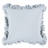 Schumacher Sky 14" x 14" Brigitte Stripe Pillow