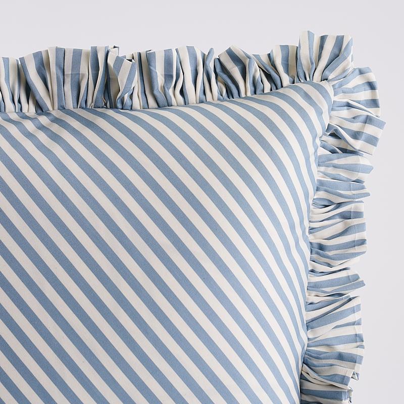 Schumacher Sky 14" x 14" Brigitte Stripe Pillow